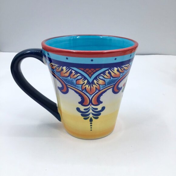 Zanzibar Euro Ceramica Coffee Tea Mugs Boho Cottagecore Contemporary Cone Shape - Picture 12 of 14